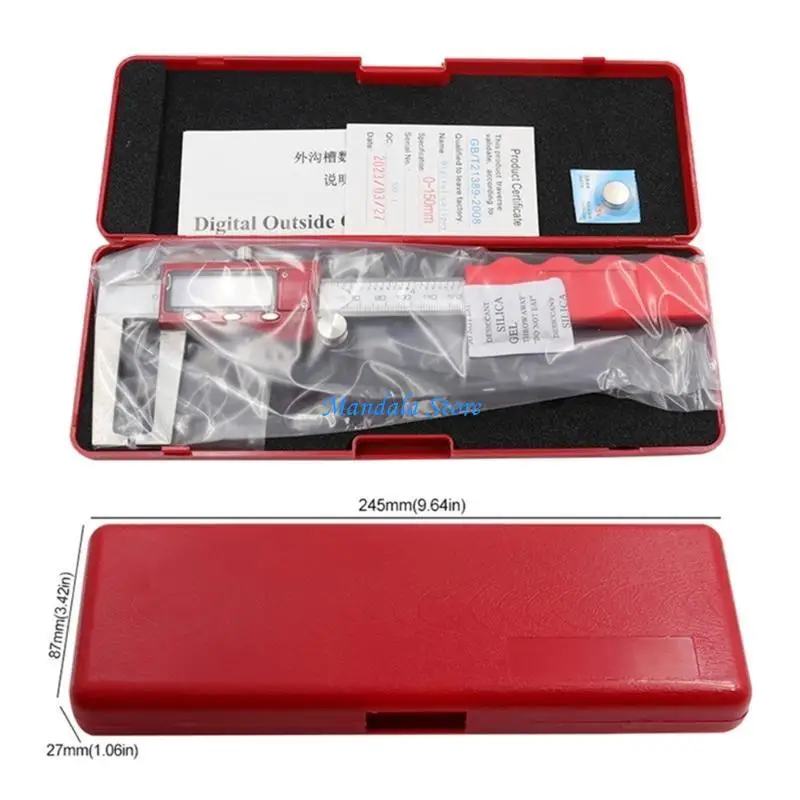 U2JC Langlebiger elektronischer Messschieber aus Metall für Bremsscheiben, Messgeräte aus Legierung, geeignet für die präzise