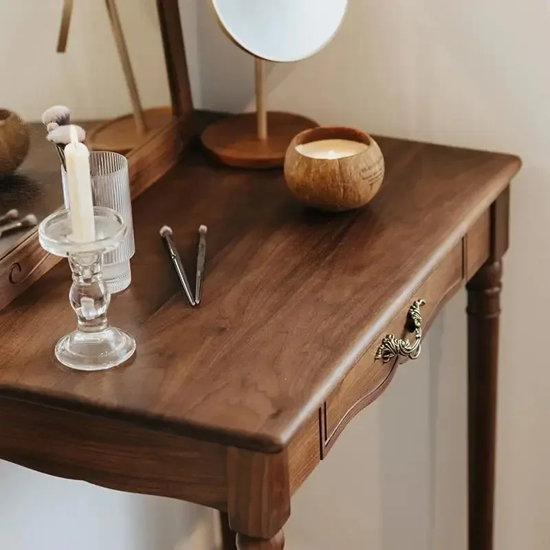 مرآة تخزين، أدراج طاولة الغرور، منظم صغير إسكندنافي، خزائن فتاة الزاوية، مكتب مكياج، أثاث غرفة نوم فريد من نوعه