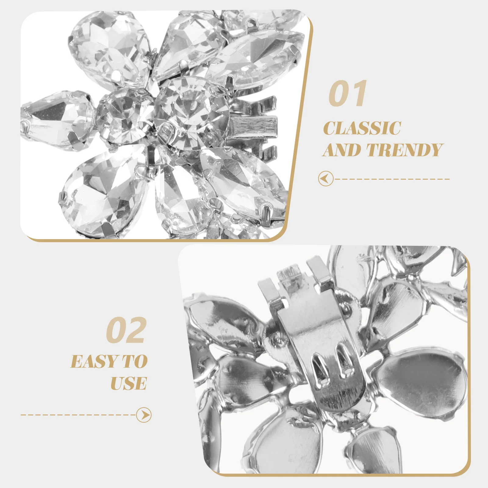 

1Pair Rhinestone Shoe Clips Elegant Decorative Buckle for Women Bridal Pumps Heel Accessories Wedding Party Prom Jewelry Gift