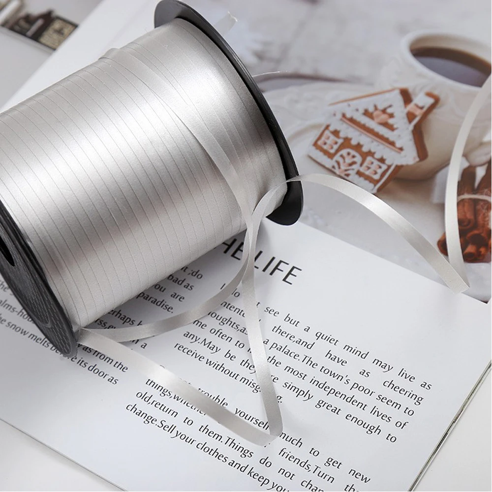 220m/roll Balloon Ribbon Birthday Party Decoration Supplies Double-sided Ribbon Laser Balloon Chain Wedding Accessories DIY