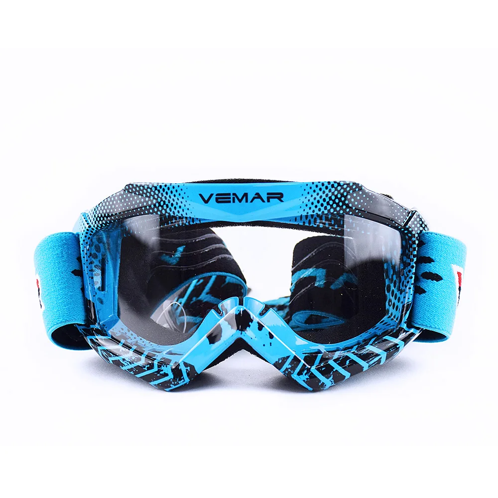 VEMAR Professional Children's Goggles Motocross Motorcycle Helmet Glasses Kid MTB MX DH Off-Road Bike Boy Girl Child Goggle Blue