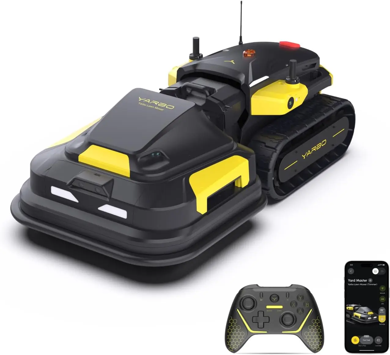 Remote Control Robotic Lawnmower with 1.2"-4.0" Cutting Height, 70% Slopes, AI Vision & RTK for Navigation