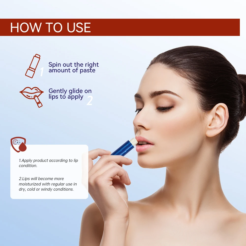 Lakerain Balsam do ust przeciw pękaniu Naturalny, długotrwały, głęboko nawilżający szminka wygładzająca linie ust, nawilżająca pielęgnacja ust 4,8g 2 szt.