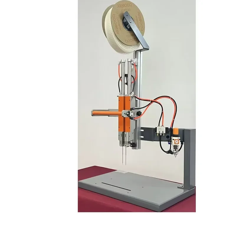 Dual Station Elastic Stapler Machine 4 Heads for Tableware Hardware Toy Back Card Packaging