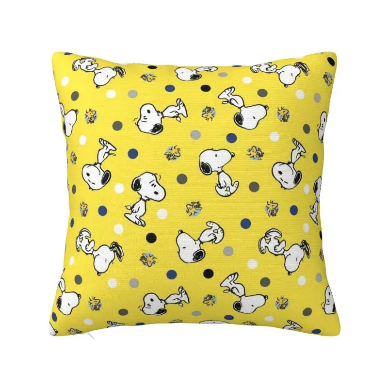 Custom S-Snoopys Anime Pattern Pillow Case Chair Cushion Cover Square Pillowcase