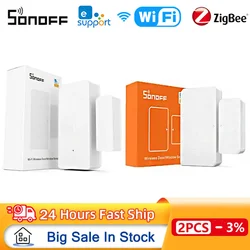 SONOFF Window Door Sensor Detector Zigbee SNZB-04/WiFi DW2 Sensor Alert Notification via EWeLink APP Smart Home Security Alarm