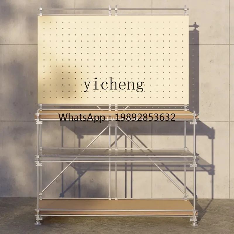 GZ Perforated Board Display Rack Storage Floor Rack Living Room Optical Axis Acrylic Bookshelf