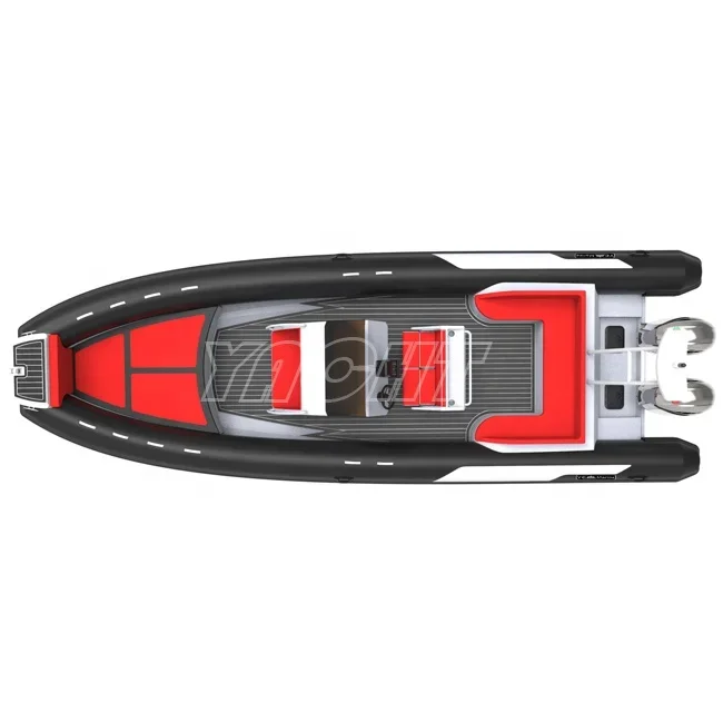 Aluminum RIB 860 Inflatable Cabin Scuba Diving Boat with Two Engine