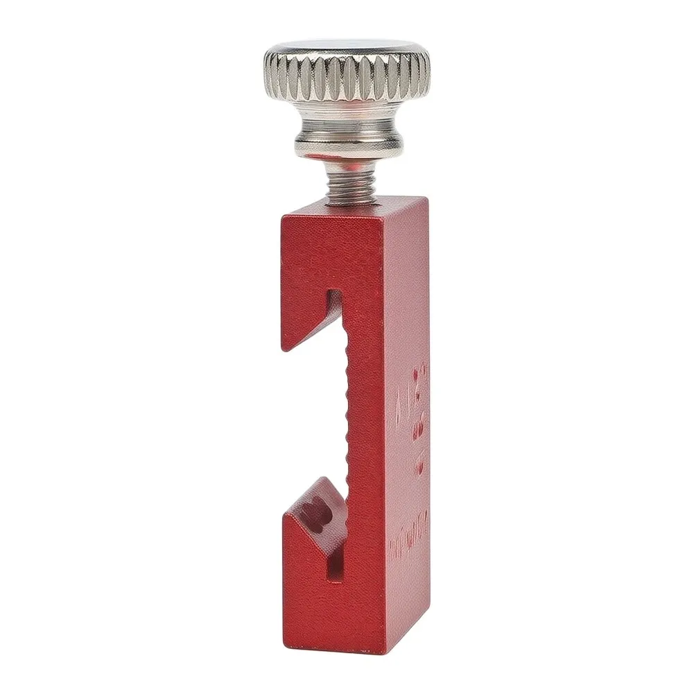 Aluminum Alloy Scribing Stop Featuring Dual-Sided Metric Engraved Scale for Accurate Repeated Measurements in Wood Shop
