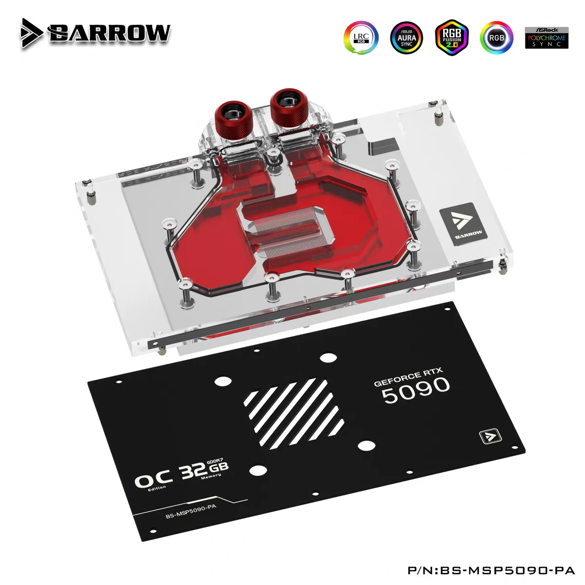 Barrow GPU Waterblok Voor MSI RTX 5090 D 32G SUPRIM LIQUID OC, VANGUARD SOC LAUNCH EDITION Kaartkoeler, BS-MSP5090-PA