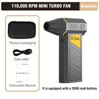 Mini Violent Turbo Fan 110000RPM 32m/s Handheld Brushless Motor Jet Hair Dryer Keyboard Dust Blowing Household Power Tool New