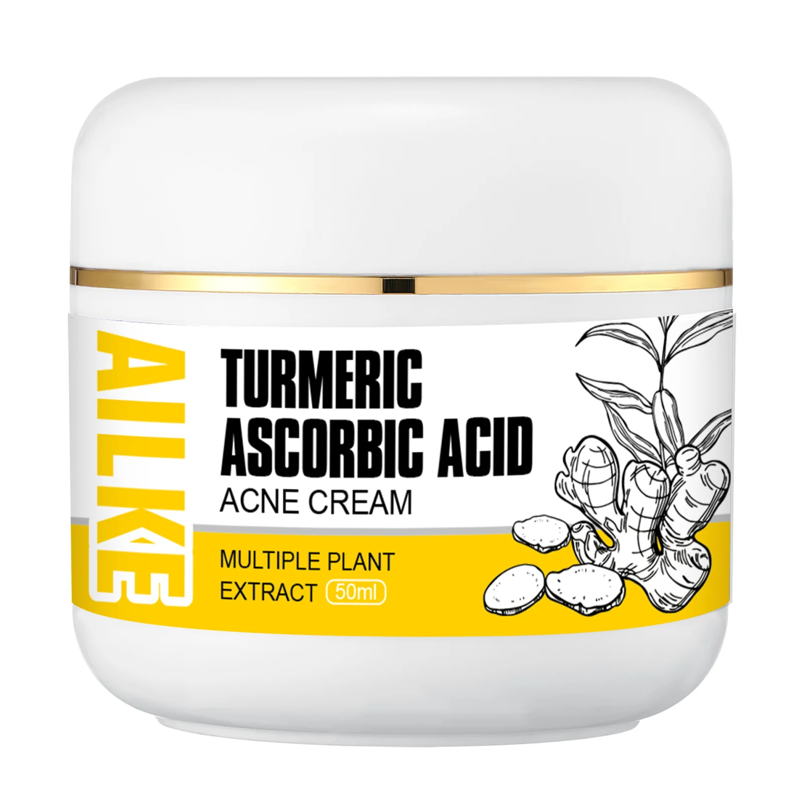 

AILKE Turmeric Face Cream, Glow Boosting Moisturizer, with Organic Ingredient, Anti-Pimples Facial Cream, for All Skin Types