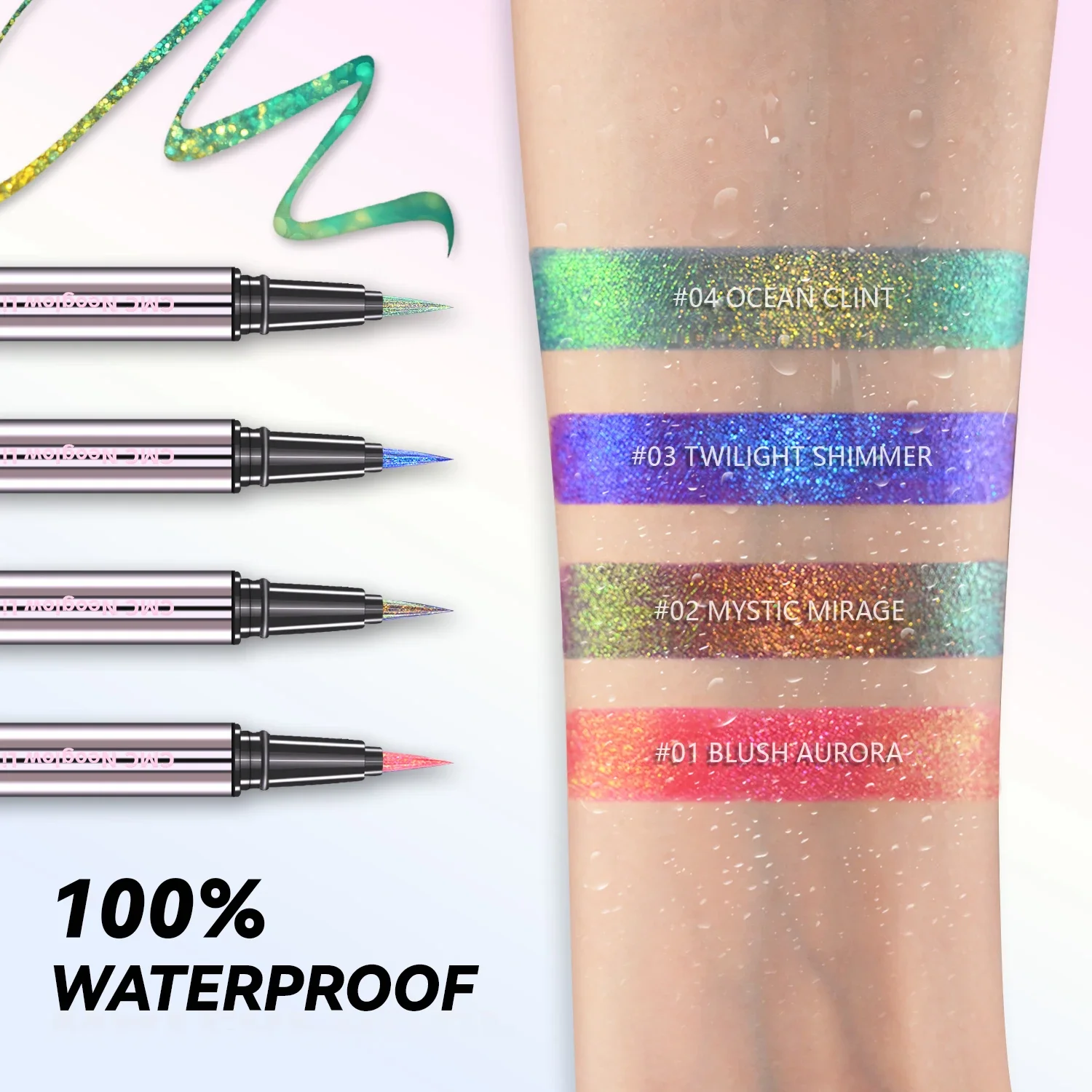 CHARMACY stylo Eyeliner Duochrome végétalien haute teneur en pigments séchage rapide imperméable longue durée coloré caméléon Eye Liner