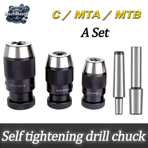 1 Set Morse cone MT1 MT2 MT3 MT4 C6 C8 C12 C16 C18 R8 Tool holder B10 B12 B16 B18 B22 Drill Chuck CNC Self Tighten Drill Chuck