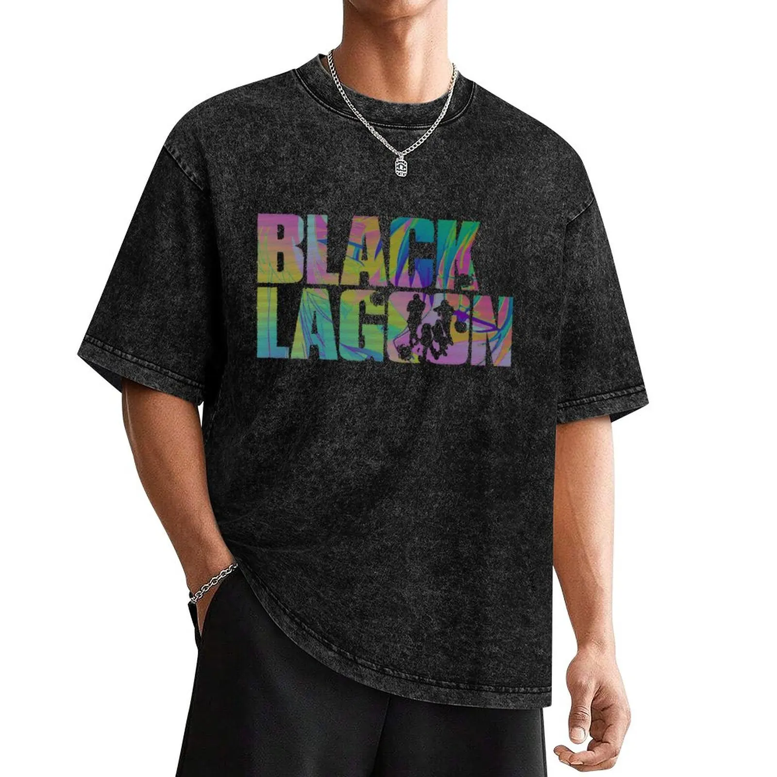 

BalaRevy Black Lagoon Logo T-Shirt cotton graphic tees boys animal print graphic shirts custom t shirt mens t shirts pack