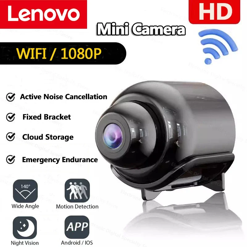 Lenovo X5 Mini Camera Night Vision 4K Wireless Surveillance Camera Lightweight Clear Portable Motion Detection Video Recording