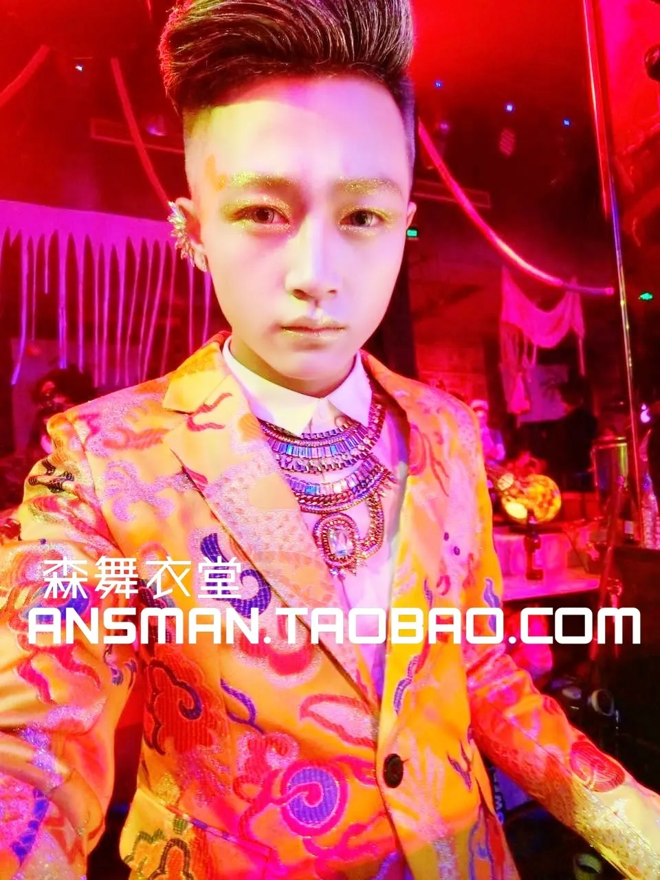 Hombres Slim club nocturno DJ Bars Blazer alta costura bata de dragón trajes abrigo trajes de cantante masculino ropa de escenario vestido Formal de moda