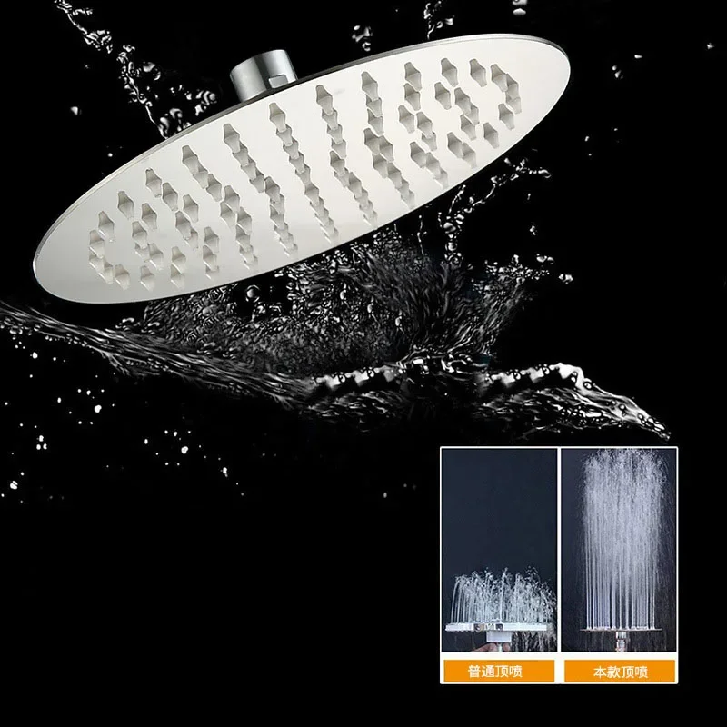 Rustproof Pressurized Shower Head Durable Silica Gel Anti-blocking Bathroom Shower Nozzle Corrosion Resistant Bathroom Supplies