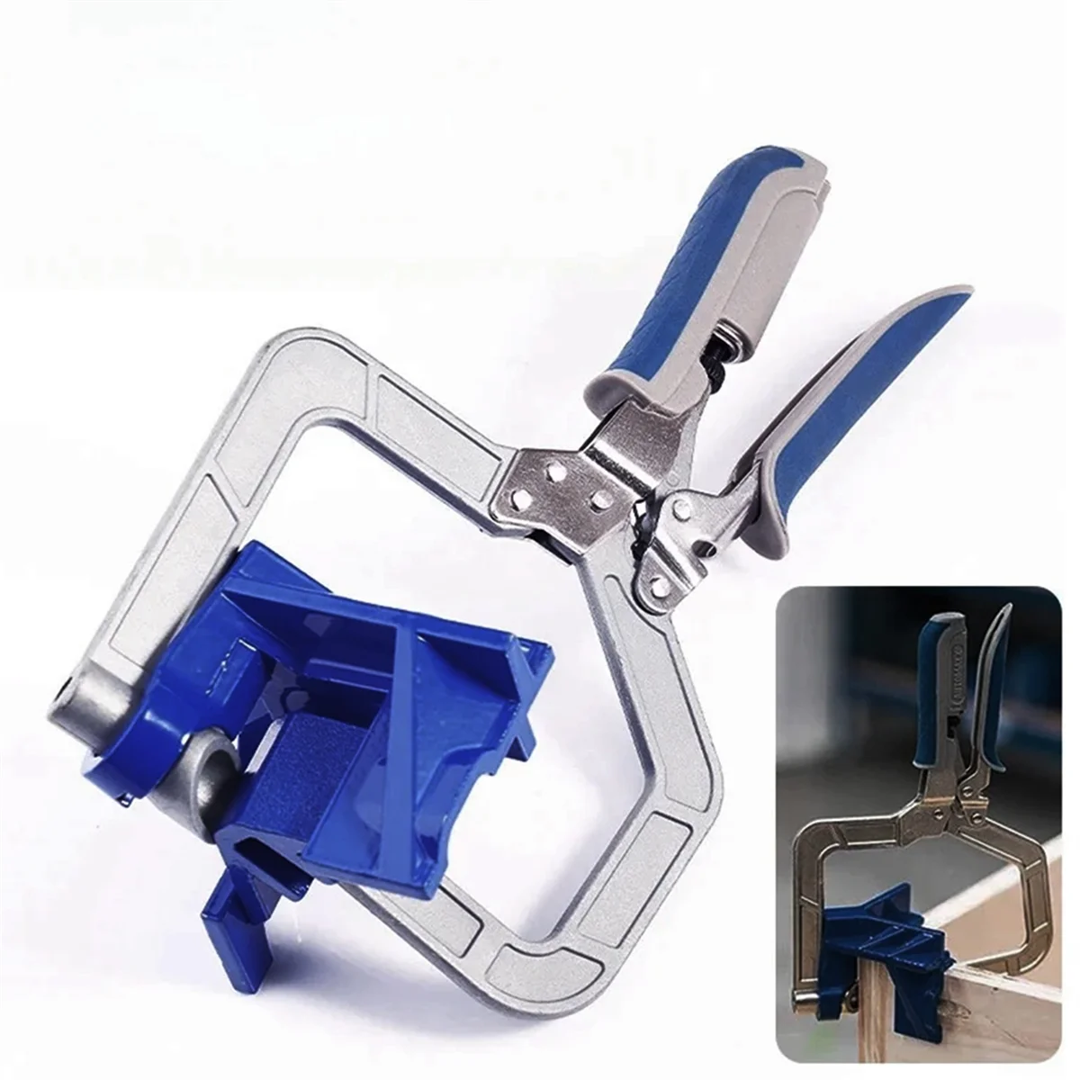 

A002 90-градусный автоматический регулируемый угловой зажим, зажим для лицевой рамы, деревообрабатывающий зажим, быстрый прямоугольный зажим