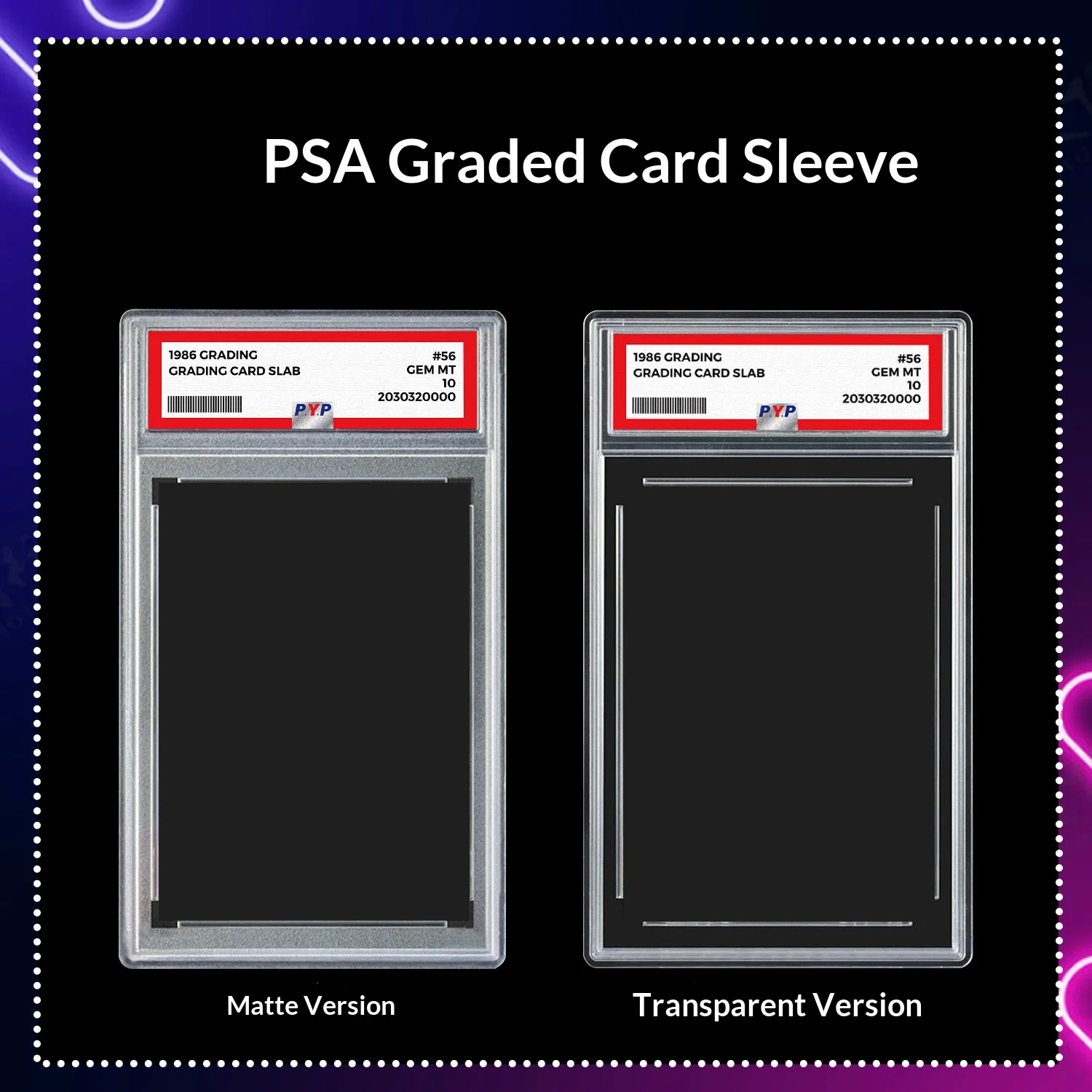 Palettes de cartes personnalisées de style PSA, étuis de protection pour cartes personnalisés, adaptés à Yu-Gi-Oh! Cartes à collectionner OCG/TCG