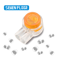 50/100/200PCS Waterproof Gel-Filled Orange Clear Button Telephone Wire Connectors UY Butt Splice Connector K1 Network Cable Term