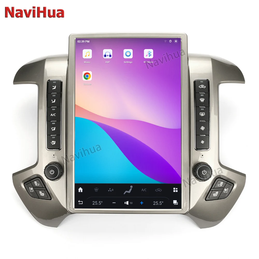 Car Multimedia Player Carplay Android 13 GPS Navigation 4G WiFi Stereo Screen Car Radio For Chevroler silverado GMC-SIERRA 14-18