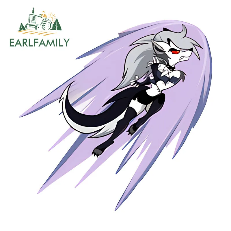 EARLFAMILY Rocket Loona DIY Motorcycle Stickers Amusing Personality Skateboard Decal JDM Suitable For Auto Graffiti Sticker