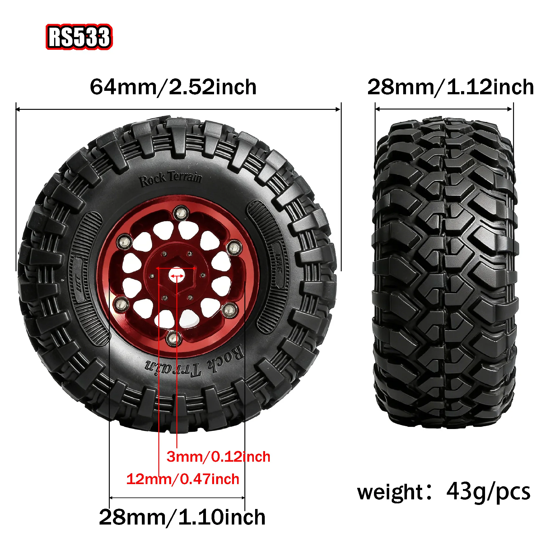 RED SPIDER 4Pcs 1.3