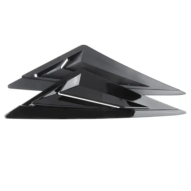 لشركة هيونداي إلنترا 2021 2022 سيارة الخلفية كوة نافذة الجانب مصراع غطاء الكسوة ملصق تنفيس مغرفة ABS ألياف الكربون لمعان الأسود #5