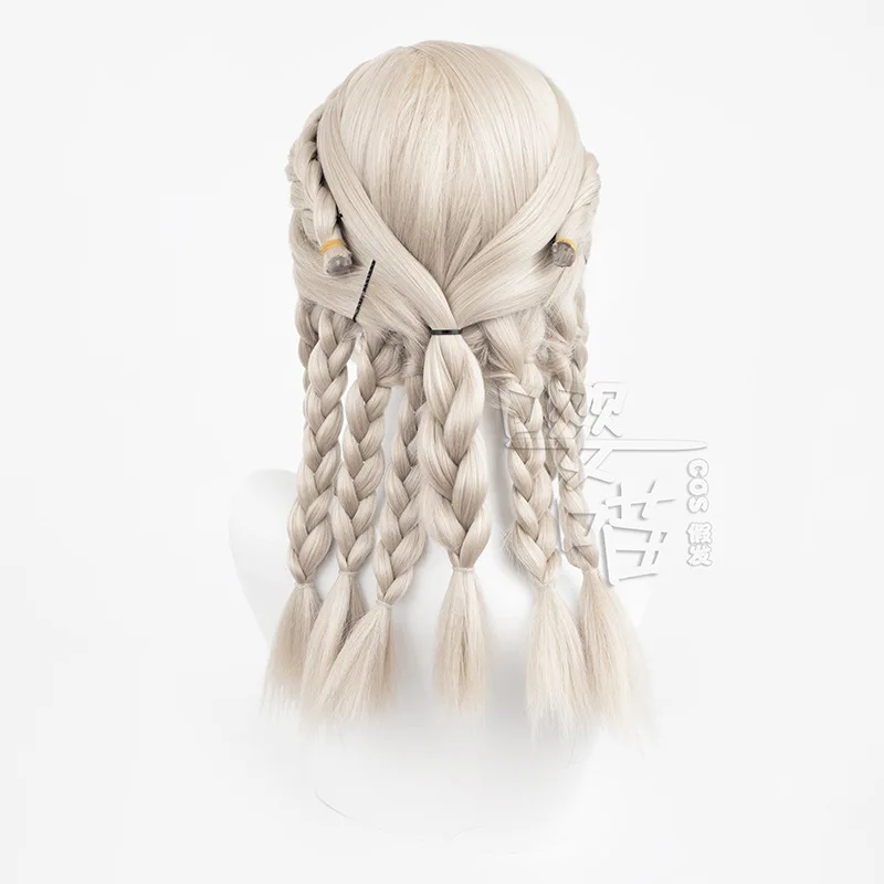 Parfumeur Vera Nair Cosplay Pruik Game Identity V 52CM Beige Hittebestendig Synthetisch Haar Anime Cosplay Pruiken Halloween Mannen vrouwen