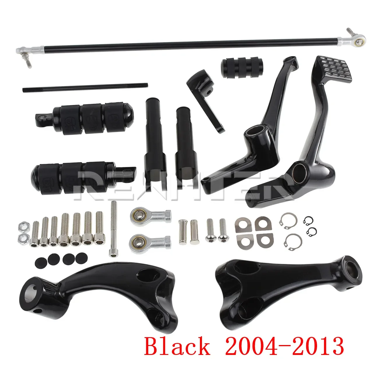 Motorcycle Forward Controls Complete Kit Pegs Levers Linkages Black/Chrome Set For Harley Sportster 883 1200 XL 1991-2014 15-24