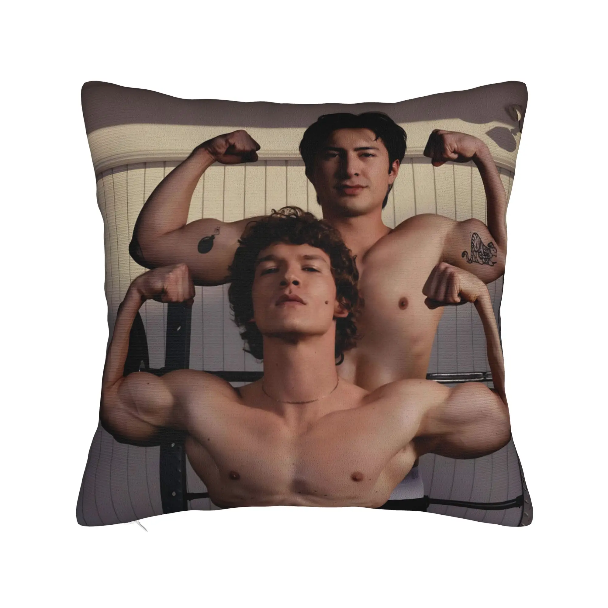 Heated Rivalry Pillowcase Printed Polyester Cushion Cover Gift Hudson Williams and Connor Storrie  Throw Pillow Case Cover