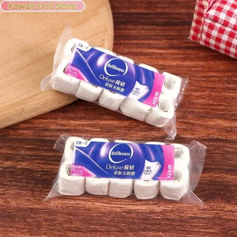 1:12 Scale Dollhouse Mini Tissue Roll Model, Simulated Paper Towel Ornament, Doll Home Scene Decor Accessories