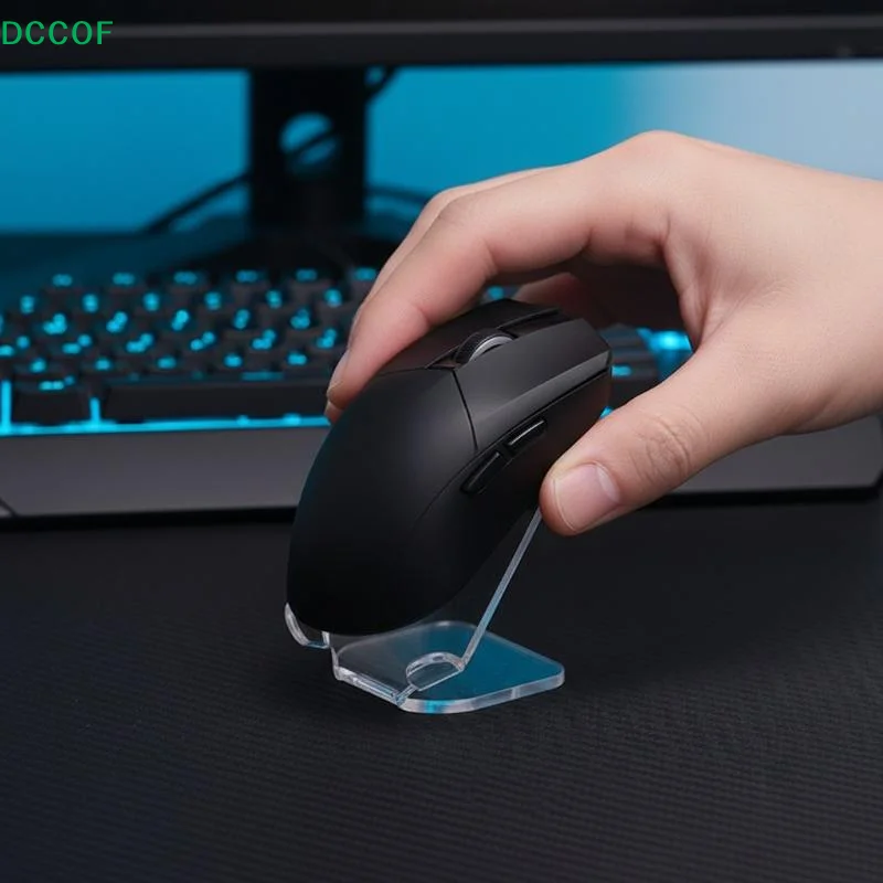 1Pcs Acrylic Non-Slip E-sport Mouse Storage Stand Mouse Holder Display Stand Mice Bracket Gaming And Office Accessory