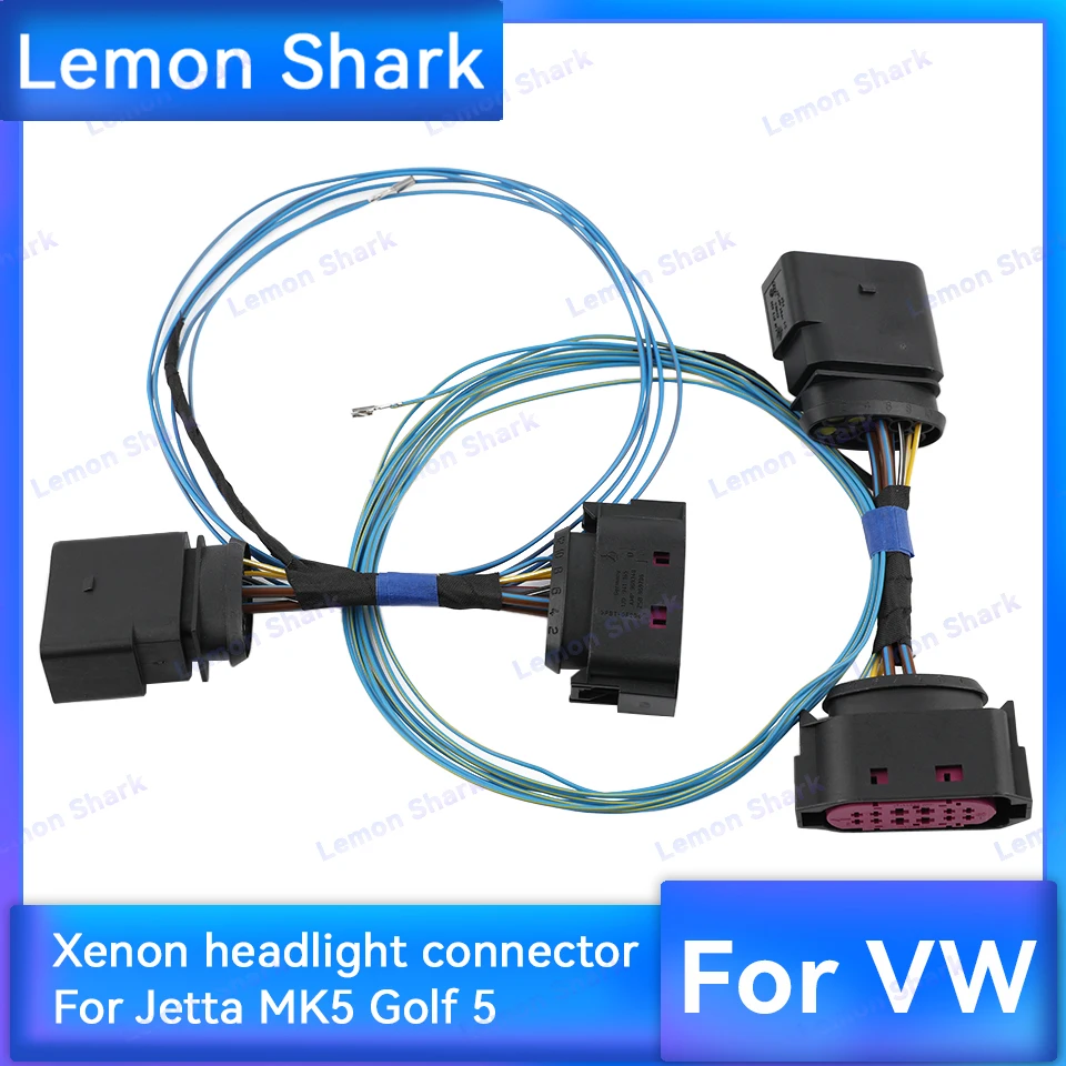 

For VW Jetta MK5 for Golf 5 HID Xenon Headlight Cable 10 to 12 Pin Connector Adapter