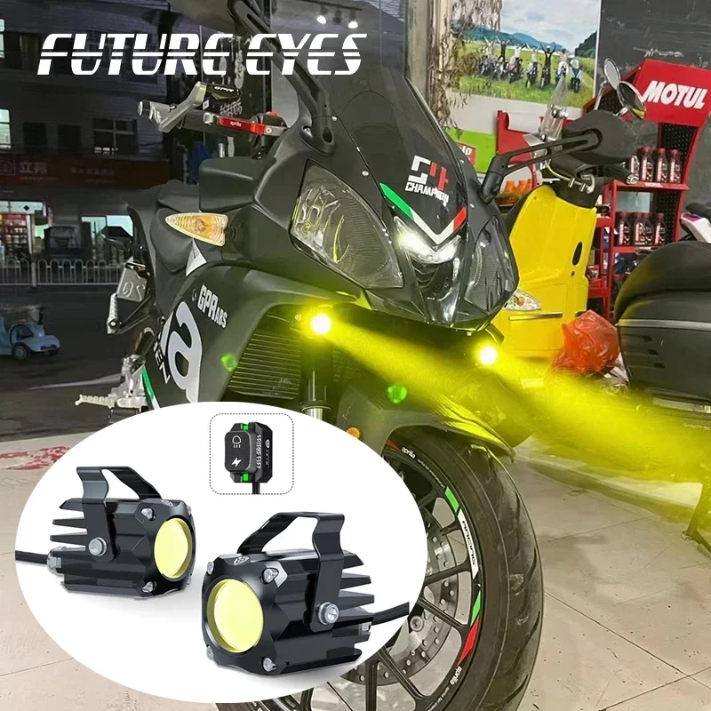 Future Eyes F150S Hidden Motorcycle Spotlight Fog Lights Spotlight Auxiliary Light For BMW R1200GS R1250GS ADV YAMAHA Tenere 700