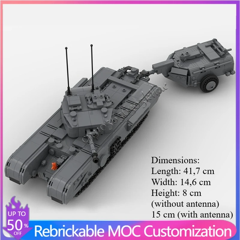 

1559PCS Churchill Crocodile Tank Heavy Vehicle Transport MOC Building Blocks Model DIY Assembly Toys For Children Festival Gifts