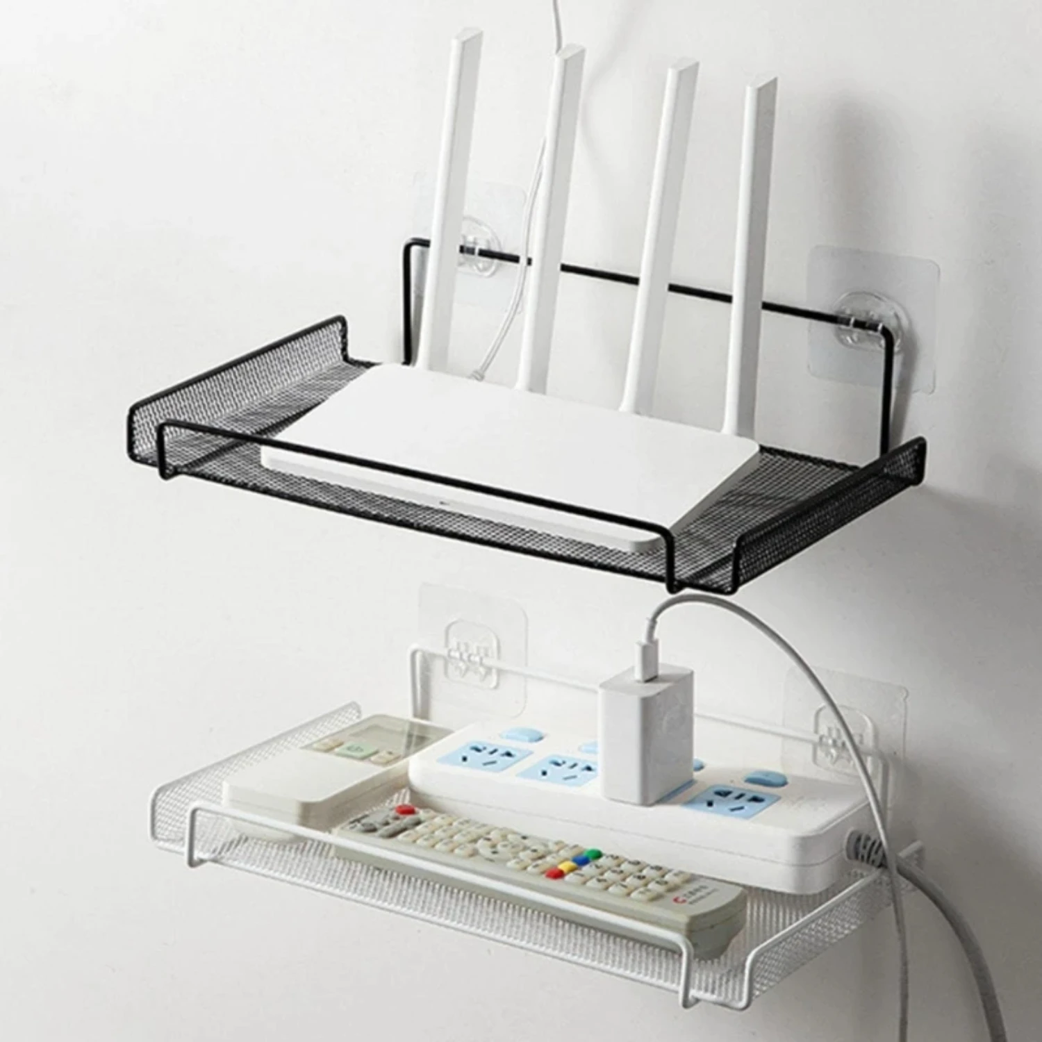 

Router Shelf Wall Mount Floating Shelf TV Accessories WiFi Router TV Box Set Top Box Bathroom Wall Organizer Holder B03E