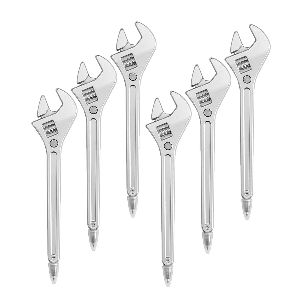 

6Pcs Wrench Shaped Ballpoint Pens Blue Ink Smooth Writing Portable Creative Party Gift Students Office Supplies Stationery