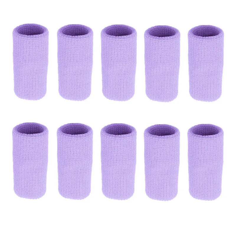 10PCS Elastische Sport Finger Ärmeln Arthritis Unterstützung Finger Schutz Outdoor Gym Basketball Volleyball Finger Schutz Corrector