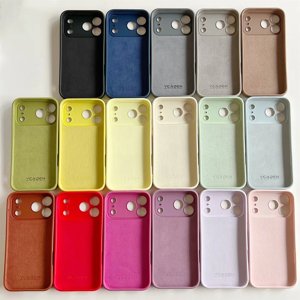 Funda tipo bumper a prueba de golpes para iPhone 17 Air, nueva para iPhone 17 Pro Max, para Apple iPhone 17 Pro, amarilla, silicona líquida de goma 6