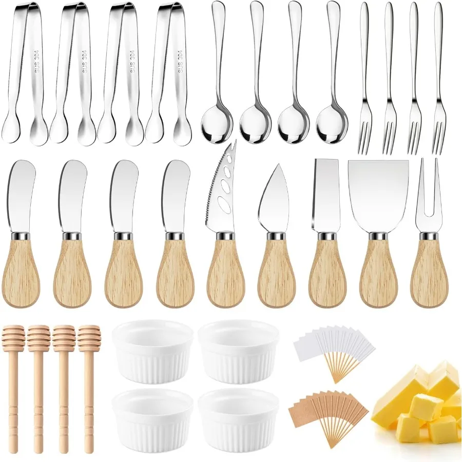 

Доски для мясных изделий, аксессуары, посуда для мясных изделий, набор ножей для разбрасывания сыра и масла, маленькие сервировочные щипцы, вилки и ложки Dippi