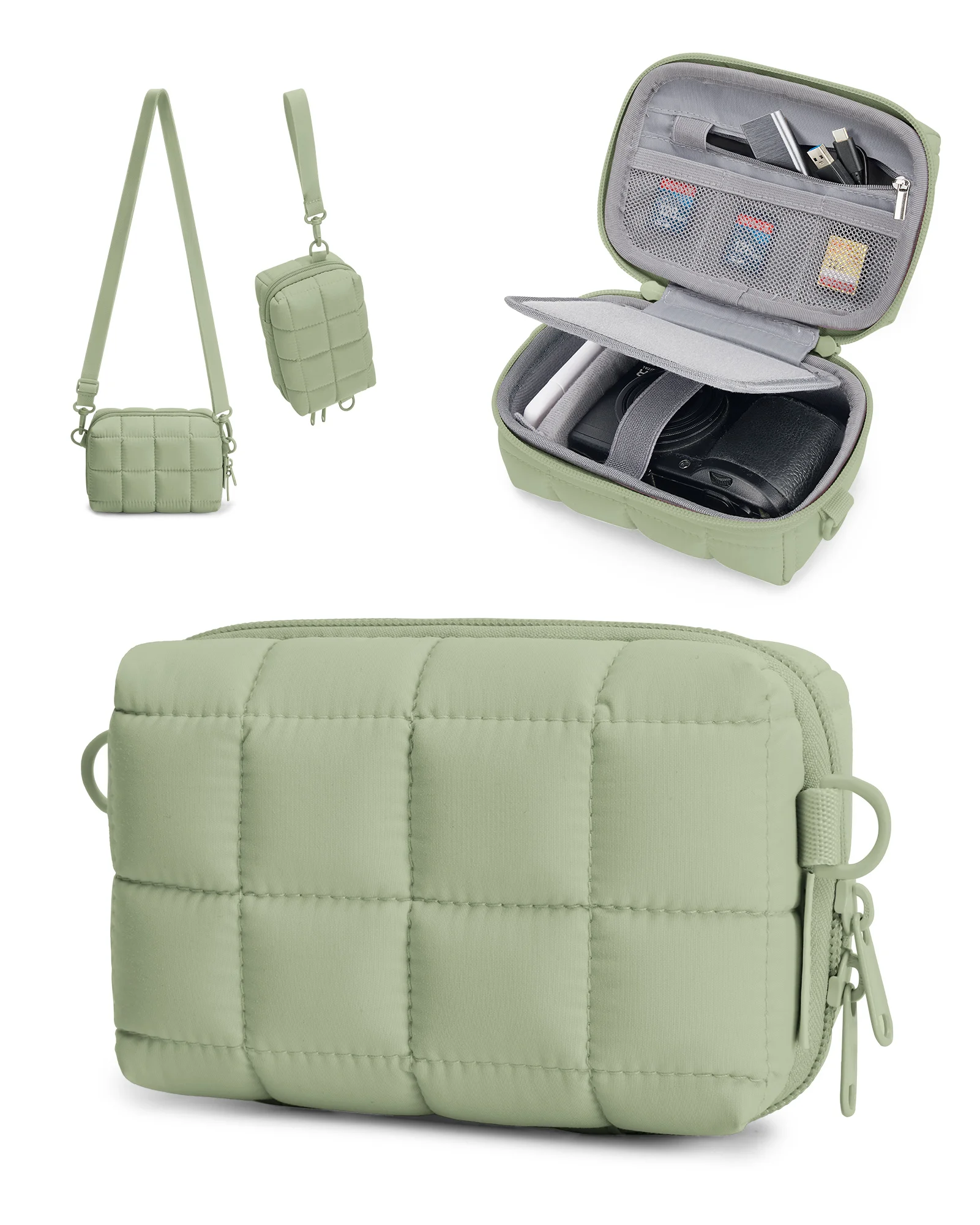 BAGSMART Kleine Digitalkameratasche, leichte, wasserdichte Fotografentaschen für Canon PowerShot Sony DSCW800 DSCW830 GoPro – Detail 21