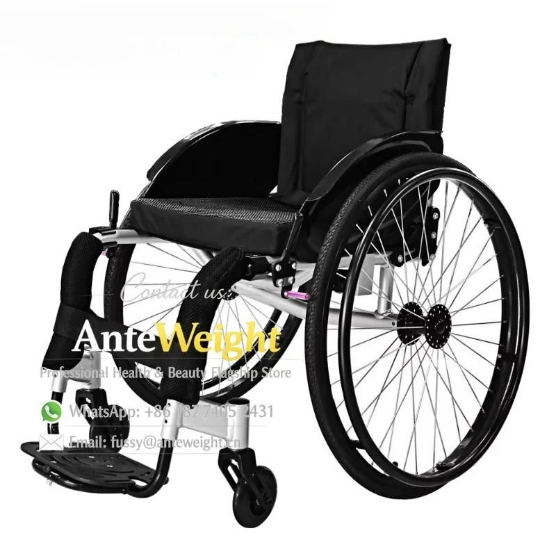 Ultra Light Aluminum Sport Wheelchair, Folding Rigid Frame with Quick Release Rear Wheels | Portable Active Leisure Chair