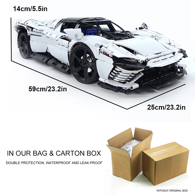 MOC 8787W Technical Super Sports Car Building Blocks 1:8 Hypercar Vehicles Bricks Puzzle Assembly Toy Christmas Gift For Boy Kid