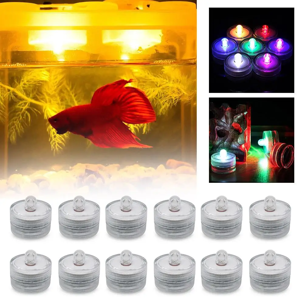 Fish Tank Light Swimming Pool Lights Low Power Consumption Led Tea Light Create Romantic Atmosphere For Decoration Pet Supp V1S1