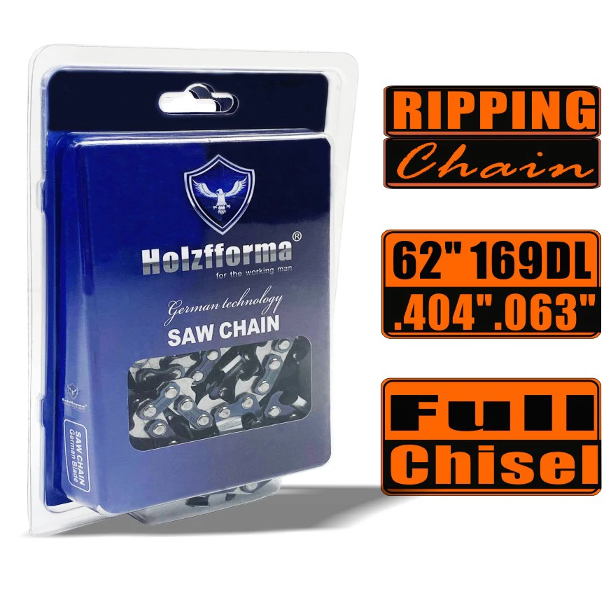 Farmertec 62 Inch 404 .063 169DL Full Chisel Ripping Saw Chain For Holzfforma bar HF40062 and STL MS880 088 070 090 084 076 075