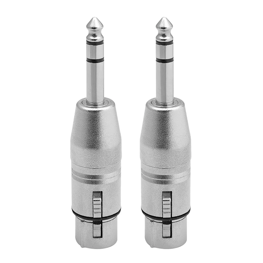 อะแดปเตอร์เสียงแบบบาลานซ์ 2 ชิ้น หัวต่อ TRS ตัวผู้ เป็น XLR ตัวเมีย สำหรับไมโครโฟน มิกเซอร์ เครื่องขยายเสียง อีควอไลเซอร์ ขนาด 6.5 มม. เสียงคมชัด เสถียร