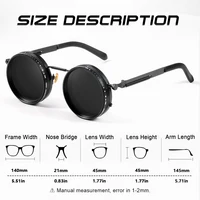 CRIXALIS Polarized Round Sunglasses ND9 Adjustable Dimming Men Women Retro Punk Men's Fishing Eyeglasses Outdoor Shades UV400 2