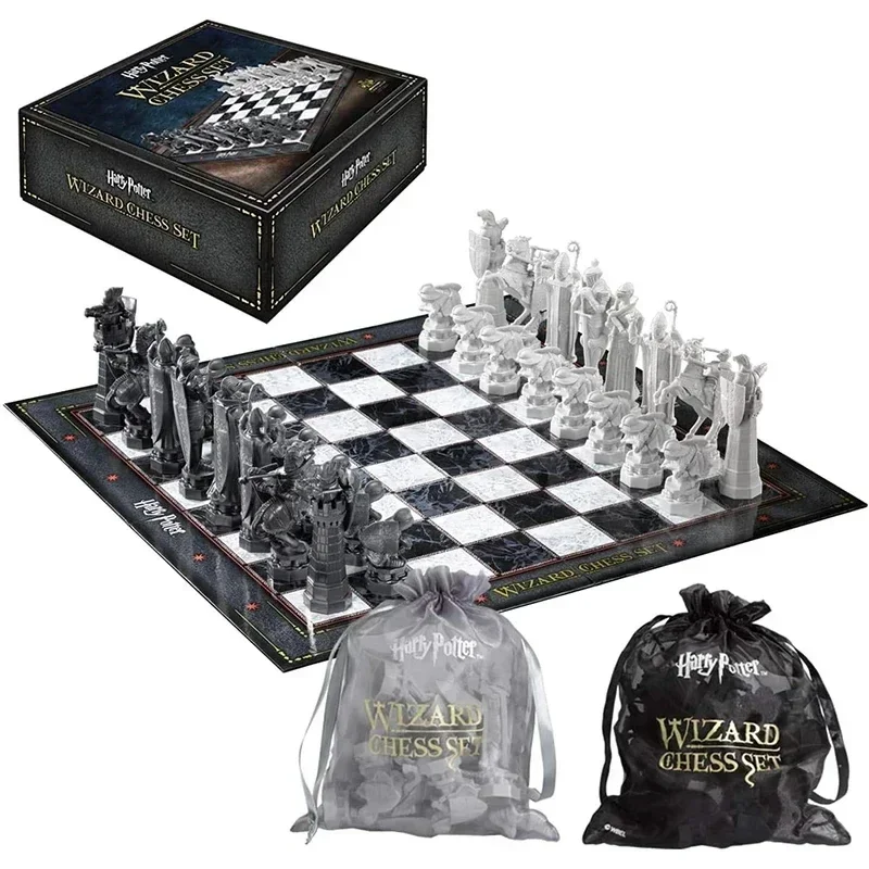 Hot Harries Movie TV Hogwarrts  Final Challenge Interactive Game  Pottered Chess Action Toy Wizard Chess Board Set for Kids Toys